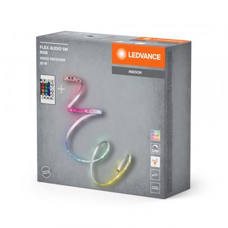 Sale - Nur noch angezeigter Bestand verfügbar:    5 Meter LEDVANCE Flex Audio LED-Streifen mit Fernbedienung IP20 RGB